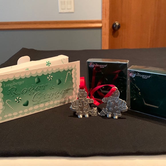 Longaberger Roger And Ginger Pewter Ornaments, including box - Picture 3 of 16